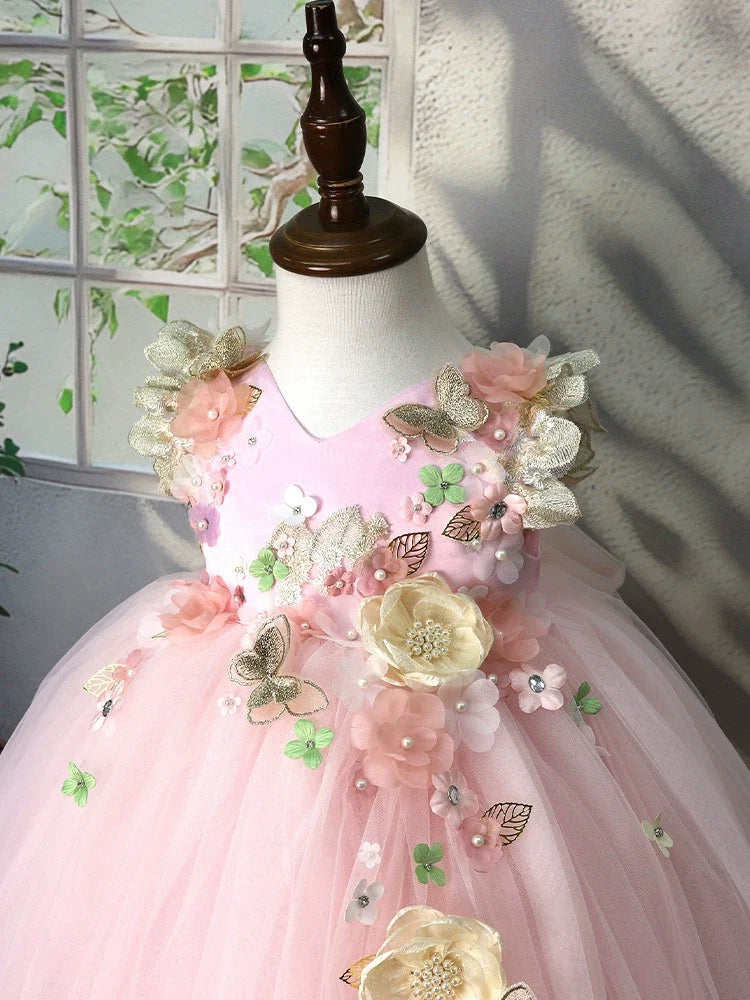 Vestido Infantil de Festa Flores