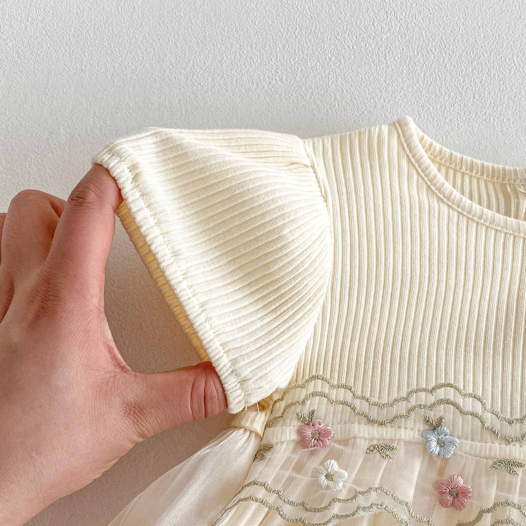 Body Infantil Feminino Florzinhas e Tule