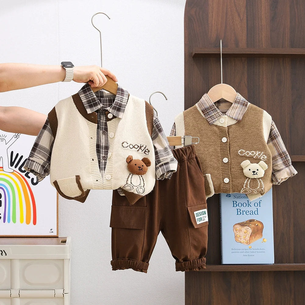 Conjunto Infantil 3 Peças Xadrez Ursinho