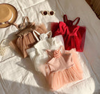 Vestido Infantil Flor com Tule