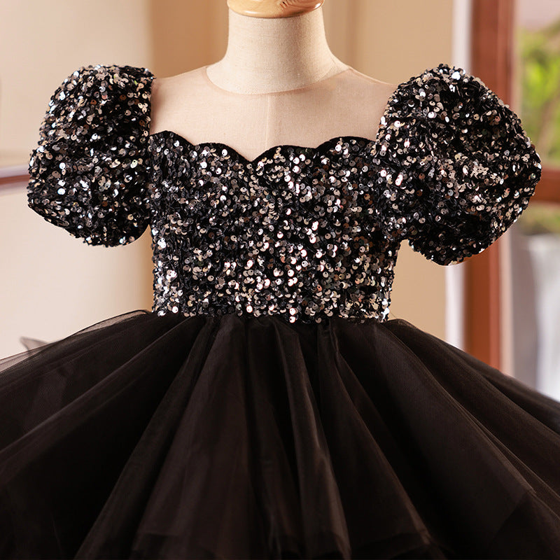 Vestido Infantil Luxo Paetê