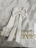 Vestido Infantil Barra Babados e Laço