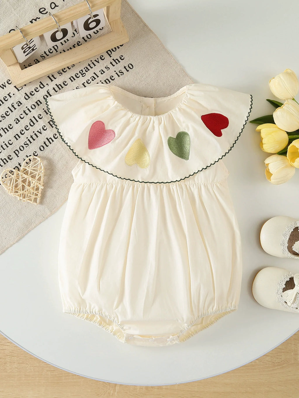 Body Infantil Feminino Verão Corações