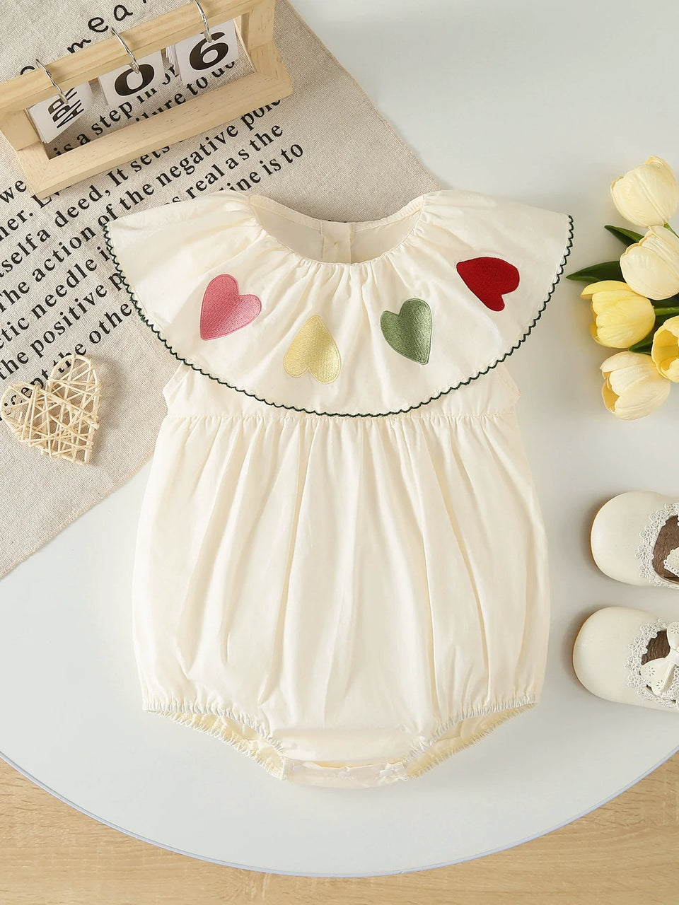 Body Infantil Feminino Verão Corações