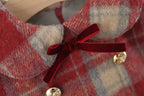 Vestido Infantil  Xadrez + Manga Longa