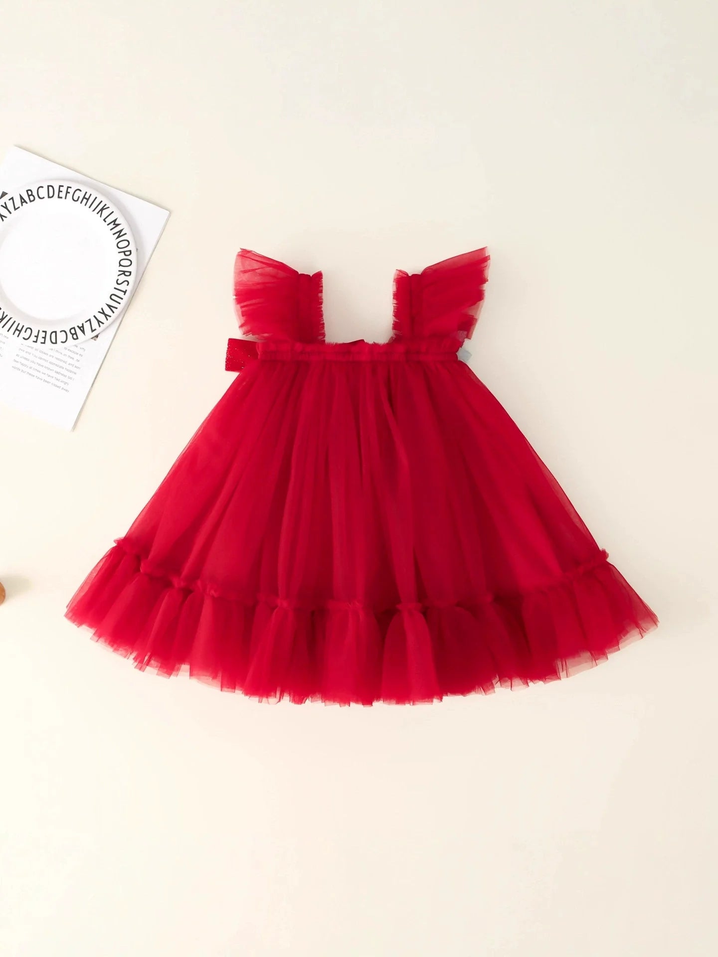 Vestido Infantil de Tule Natal
