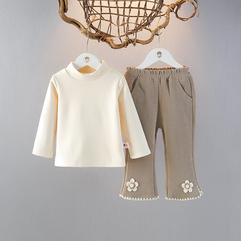 Conjunto Infantil 3 Peças Inverno Laços e Florzinhas