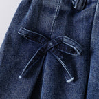 Conjunto Infantil Jeans Florzinha Lacinhos