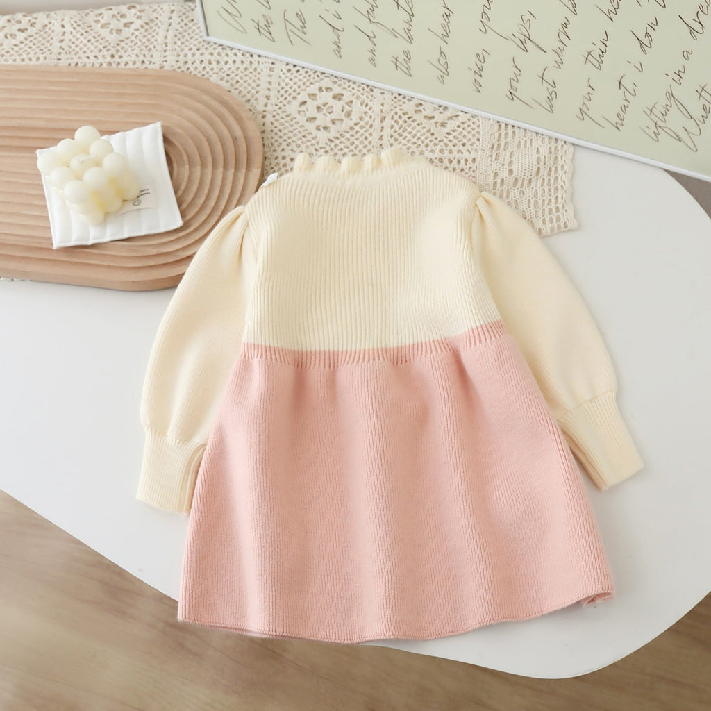 Vestido Infantil de Tricô Balinhas