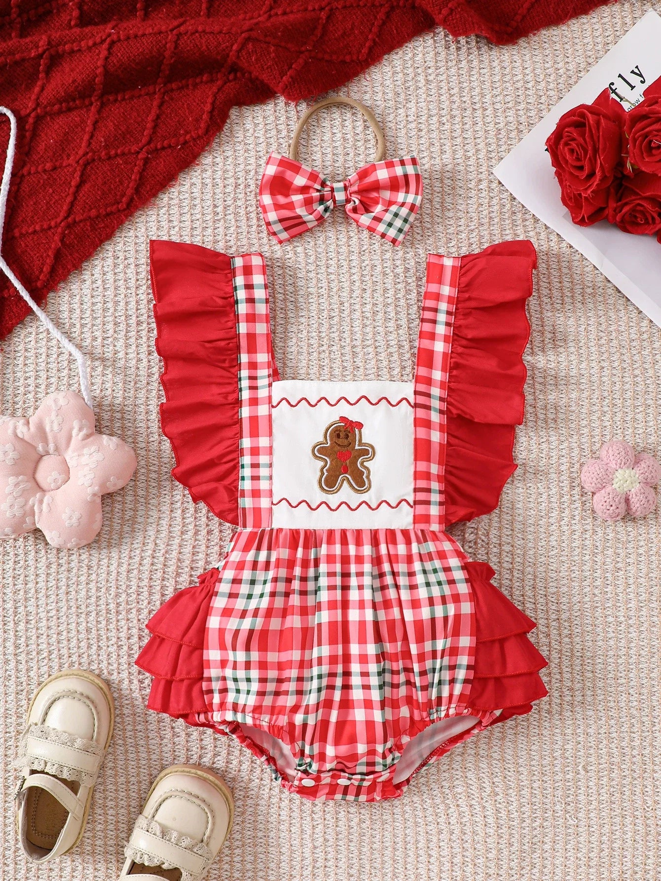 Body Infantil Xadrez Biscoitinho