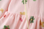 Vestido Infantil Flores Manga Longa
