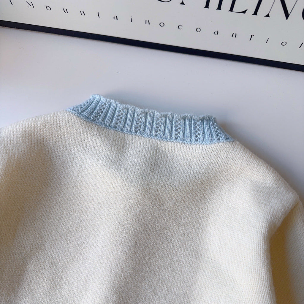 Cardigan Infantil de Tricô Arco íris