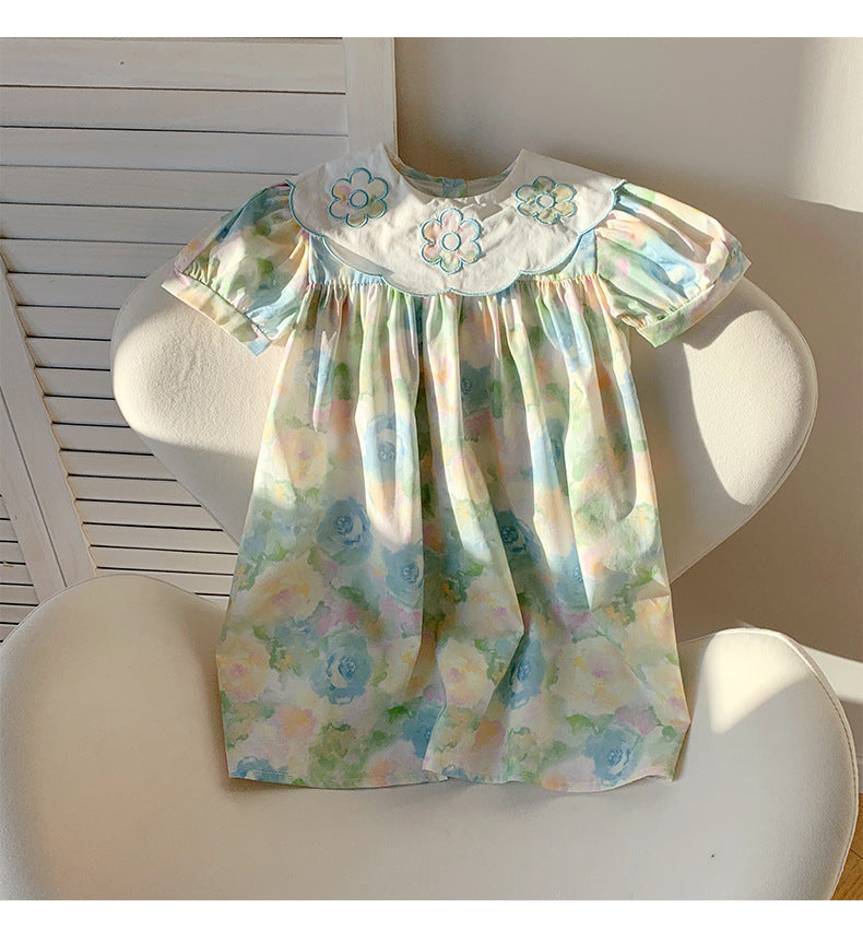Vestido Infantil de Verão Flores