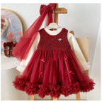 Vestido Infantil Lacinhos + Manga Longa