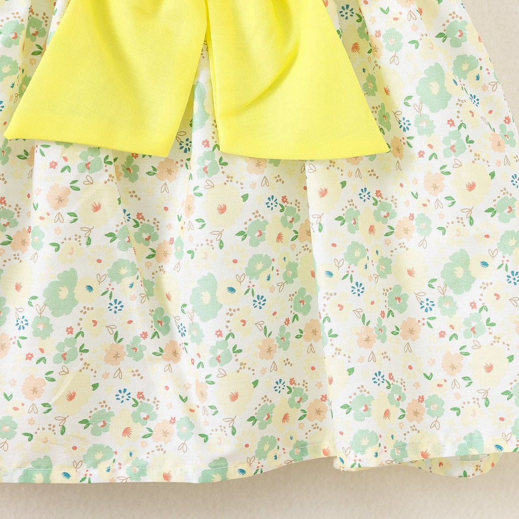 Vestido Infantil Florzinhas e Laço