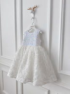 Vestido Infantil Brilhante Florzinhas