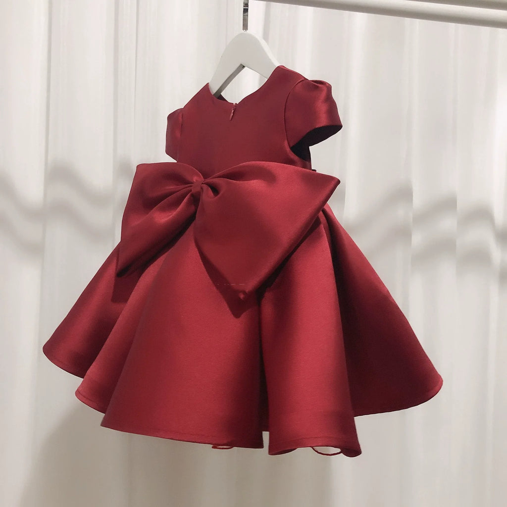 Vestido de Festa com Flores e Laço Atrás