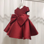 Vestido de Festa com Flores e Laço Atrás