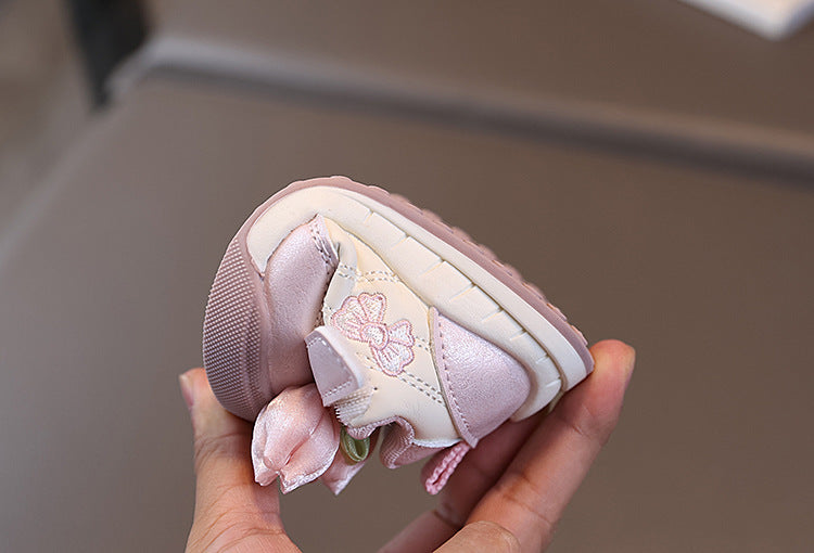 Tênis Infantil Feminino Velcro Tulipa