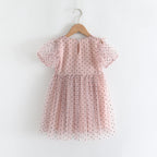 Vestido Infantil de Tule Poá