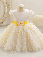 Vestido Infantil Florzinhas Amarelas