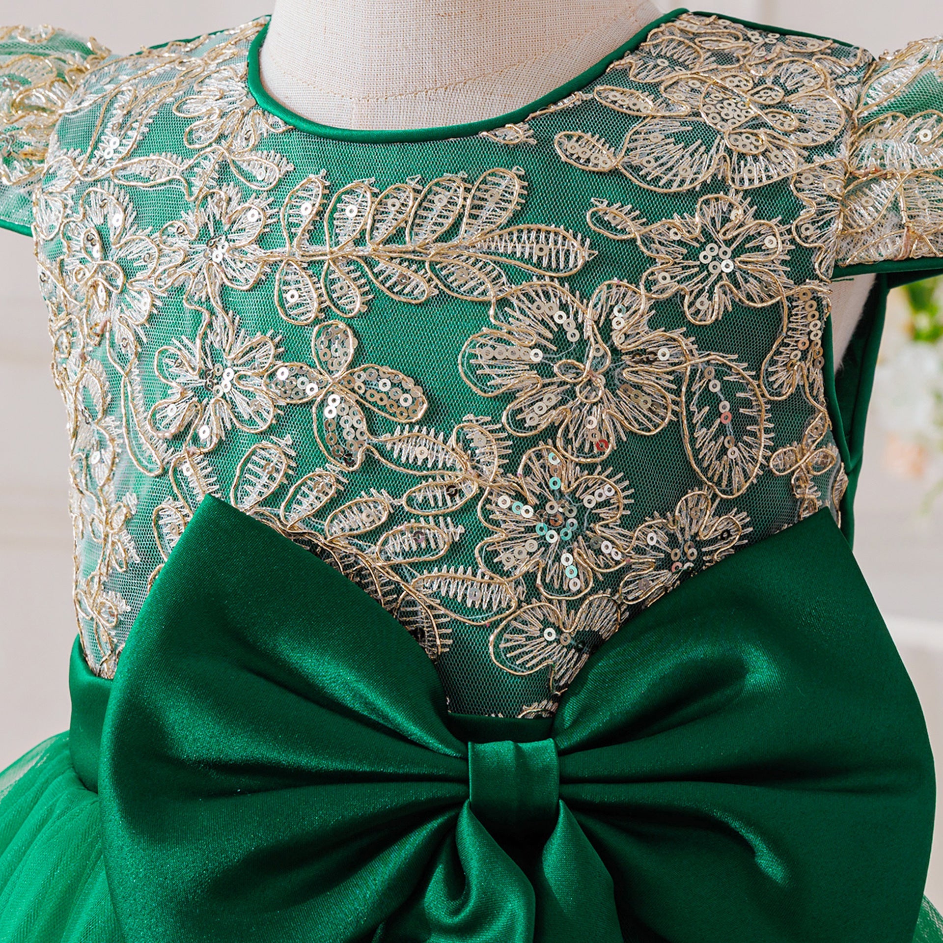 Vestido de Festa Infantil Renda e Laço