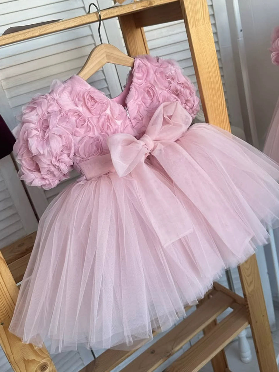 Vestido de Festa Flores e Tule