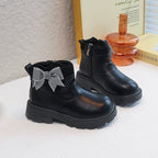 Bota Infantil Feminina Lacinho Xadrez