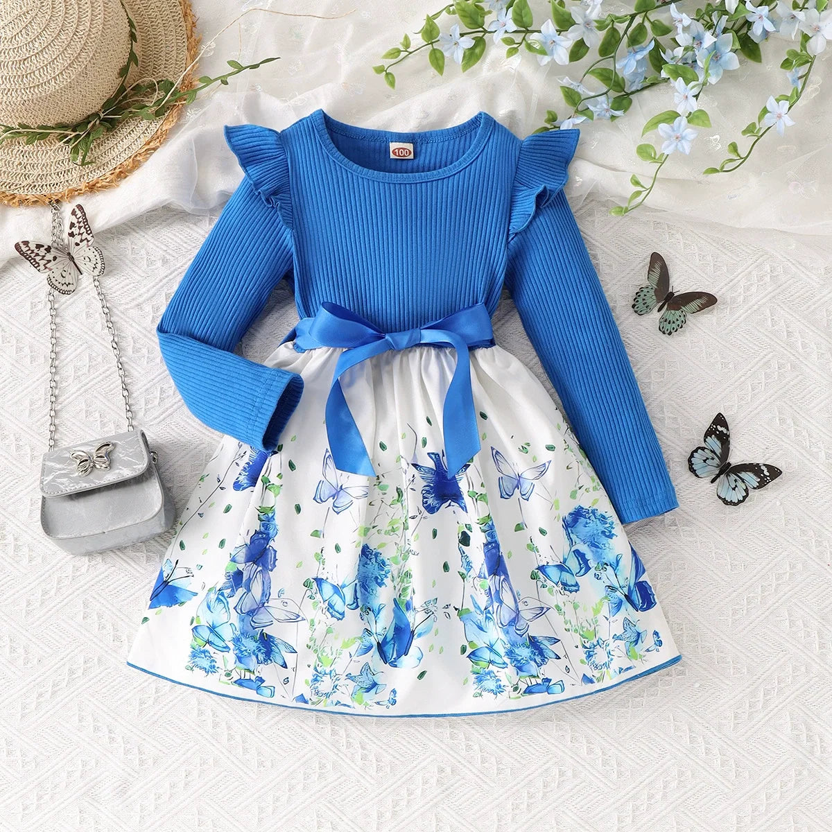 Vestido Infantil Laço Borboletas