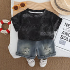 Conjunto Infantil Masculino Letras e Jeans