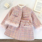 Conjunto Infantil Inverno Tweed Pérolas