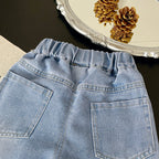 Calça Infantil Jeans Lacinhos