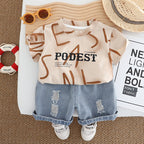 Conjunto Infantil Masculino T-Shirt e Jeans