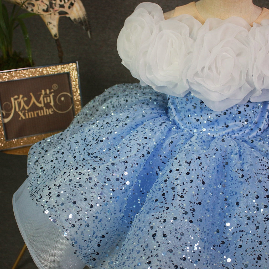 Vestido Infantil Flores Brilhantes