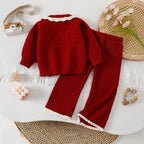 Conjunto Infantil Feminino de Tricô Inverno