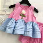 Conjunto Infantil Feminino Verão Florzinha