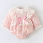 Body Infantil com Renda e Lacinho