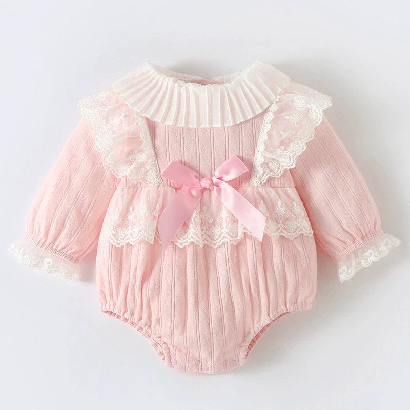 Body Infantil com Renda e Lacinho