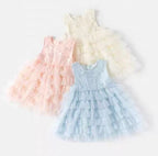Vestido Infantil de Tule Lacinhos