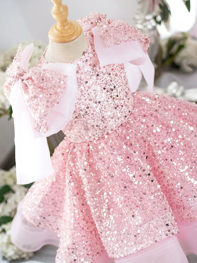Vestido Infantil de Festa Pedras Brilhantes