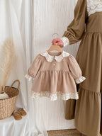 Vestido Infantil Barrados Florzinhas