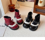 Bota Infantil Lacinho com Rendinha