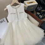 Conjunto Infantil Feminino Pérolas e Tule