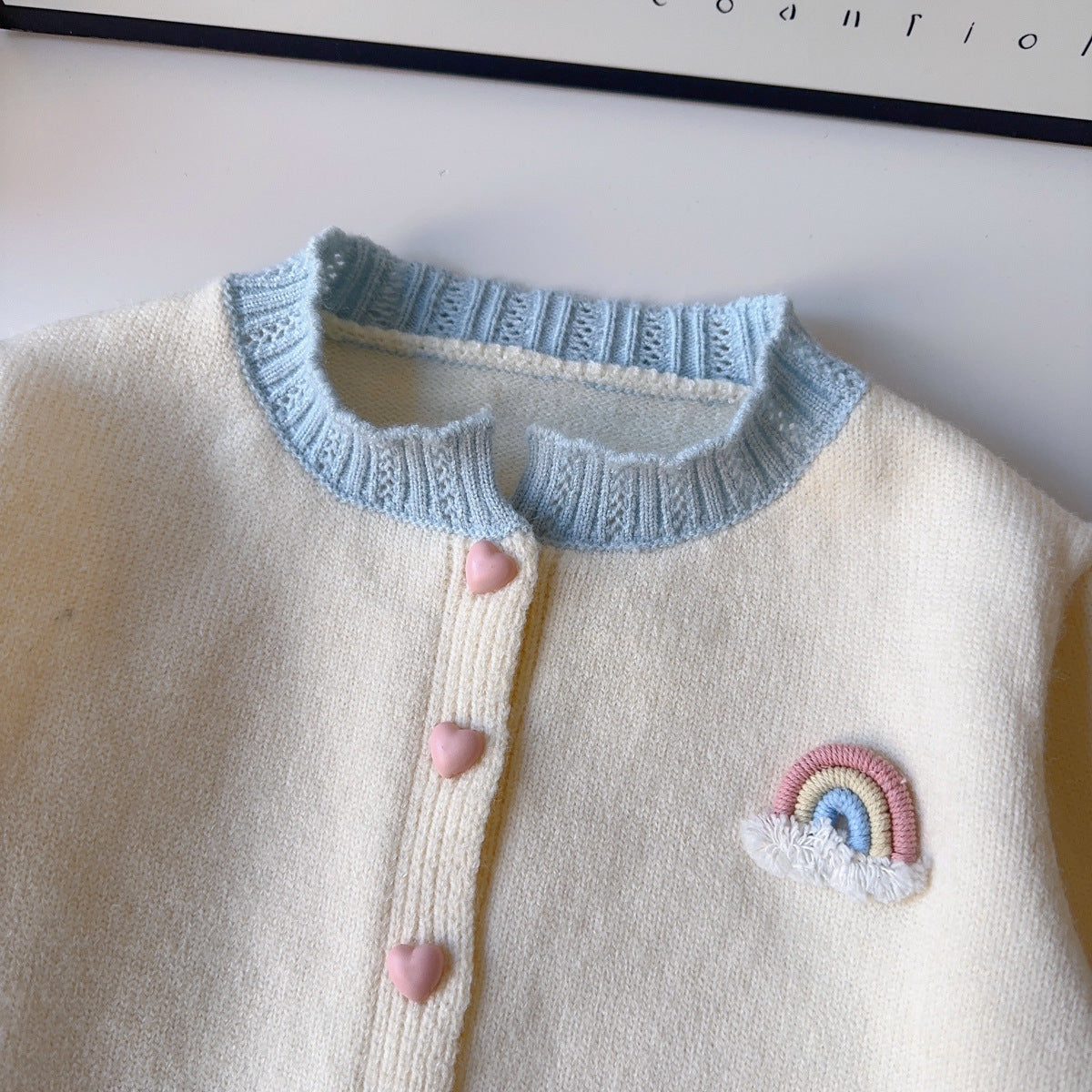 Cardigan Infantil de Tricô Arco íris