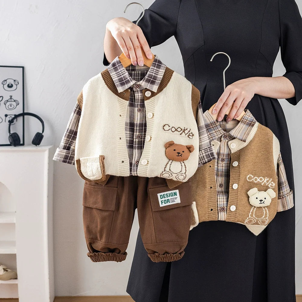 Conjunto Infantil 3 Peças Xadrez Ursinho