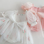 Vestido Infantil Tule Florzinhas