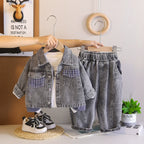 Conjunto Infantil Masculino Jeans 3 Peças