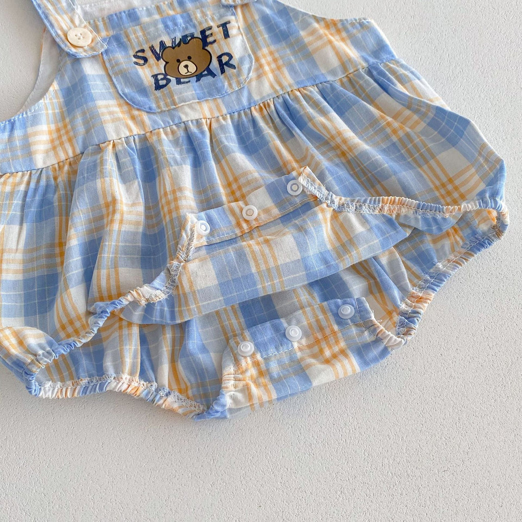 Body Infantil Xadrez Ursinho
