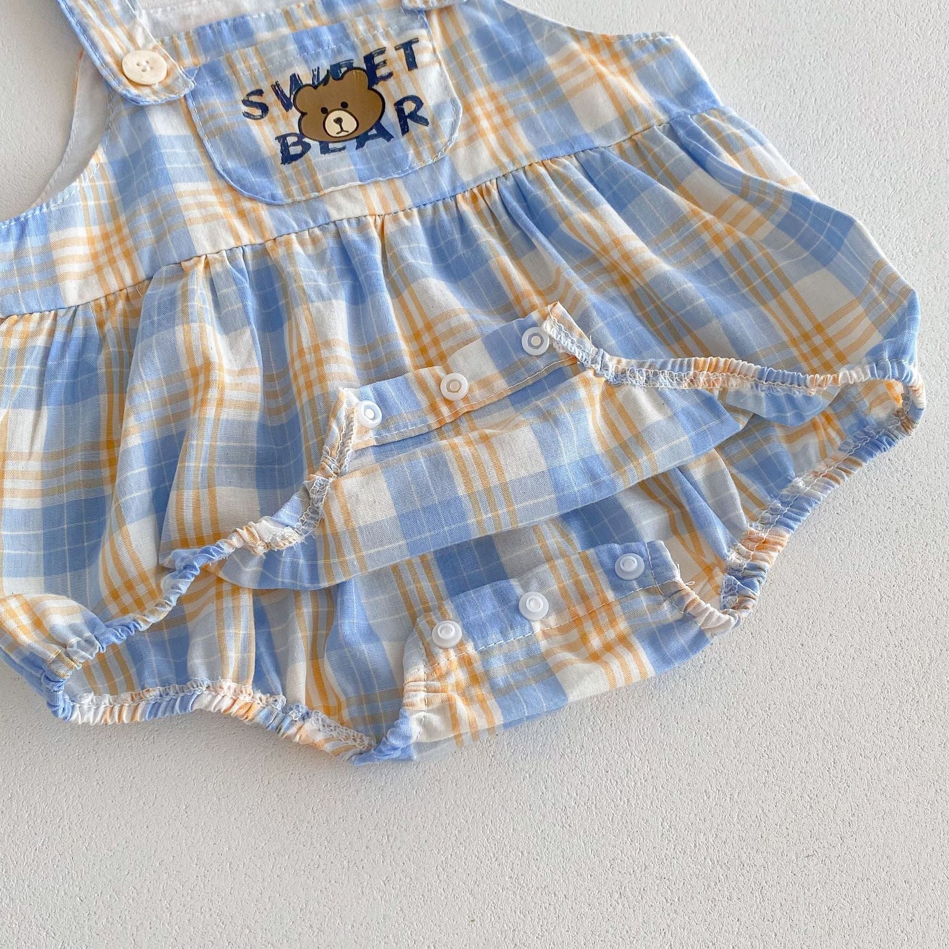 Body Infantil Xadrez Ursinho