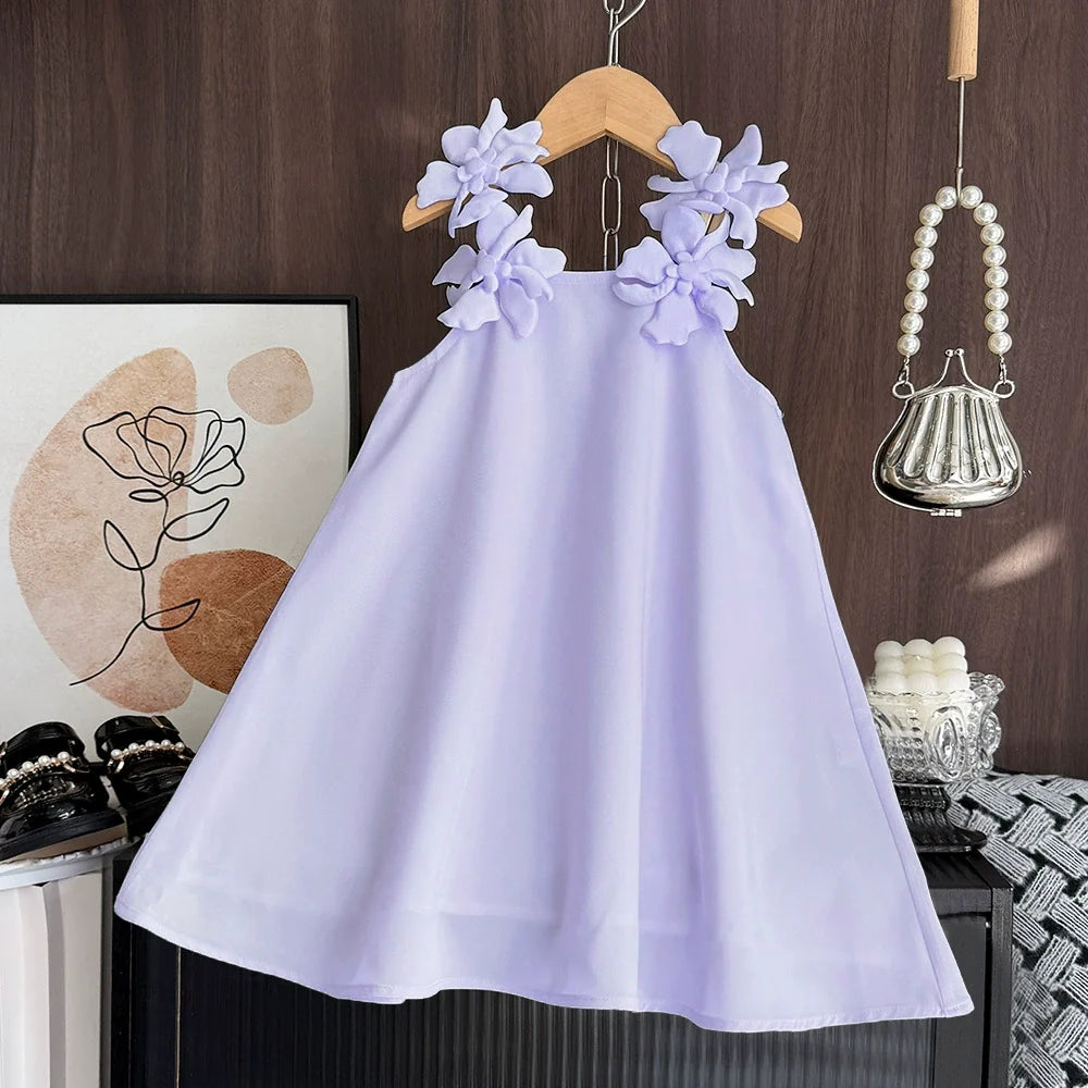 Vestido Infantil Alcinha Flores